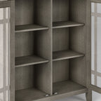 Storage Media Cabinet with Adjustable Shelves - Dark Brown, Light Brown, Dark Gray