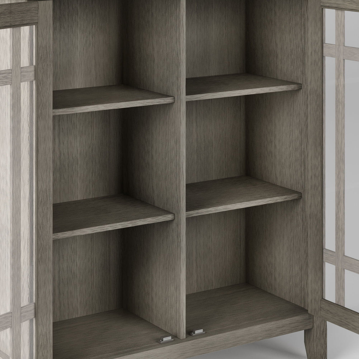Storage Media Cabinet with Adjustable Shelves - Dark Brown, Light Brown, Dark Gray