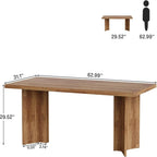 Vintage Executive Desk with Thickened Tabletop – Light Brown or Dark Brown