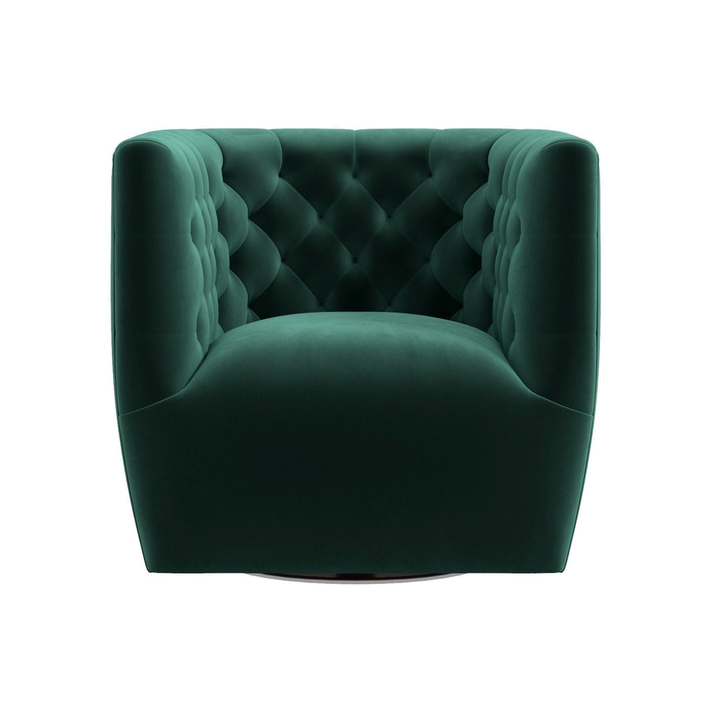 Ergonomic Design Swivel Chair with Tufted Accent - Multiple Colors