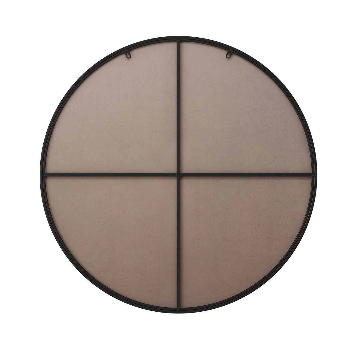 Metal Framed Circular Wall Mirror with Modern Design - Black or Gold