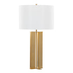 Cosmo Contemporary Table Lamp with Drum Shade - Black or Bronze