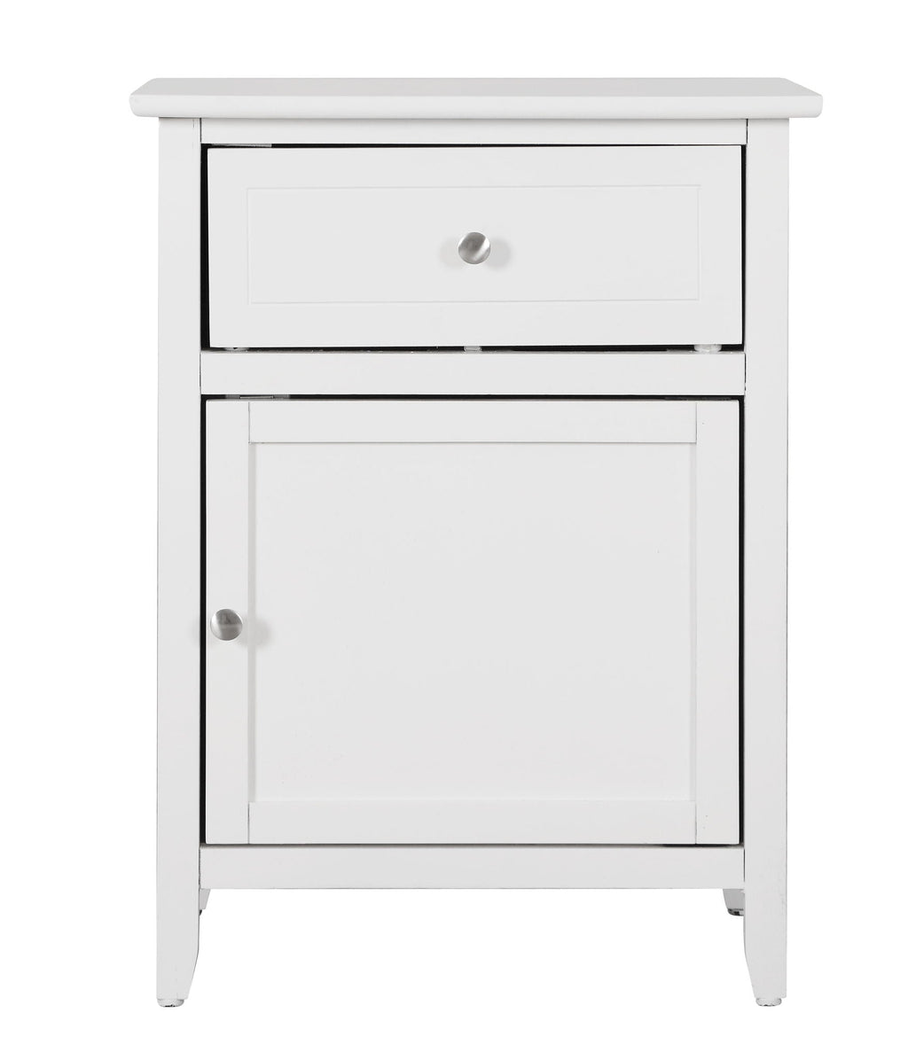 1 Drawer / 1 Door Nightstand with Durable Wood Construction - Multiple Colors