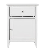 1 Drawer / 1 Door Nightstand with Durable Wood Construction - Multiple Colors
