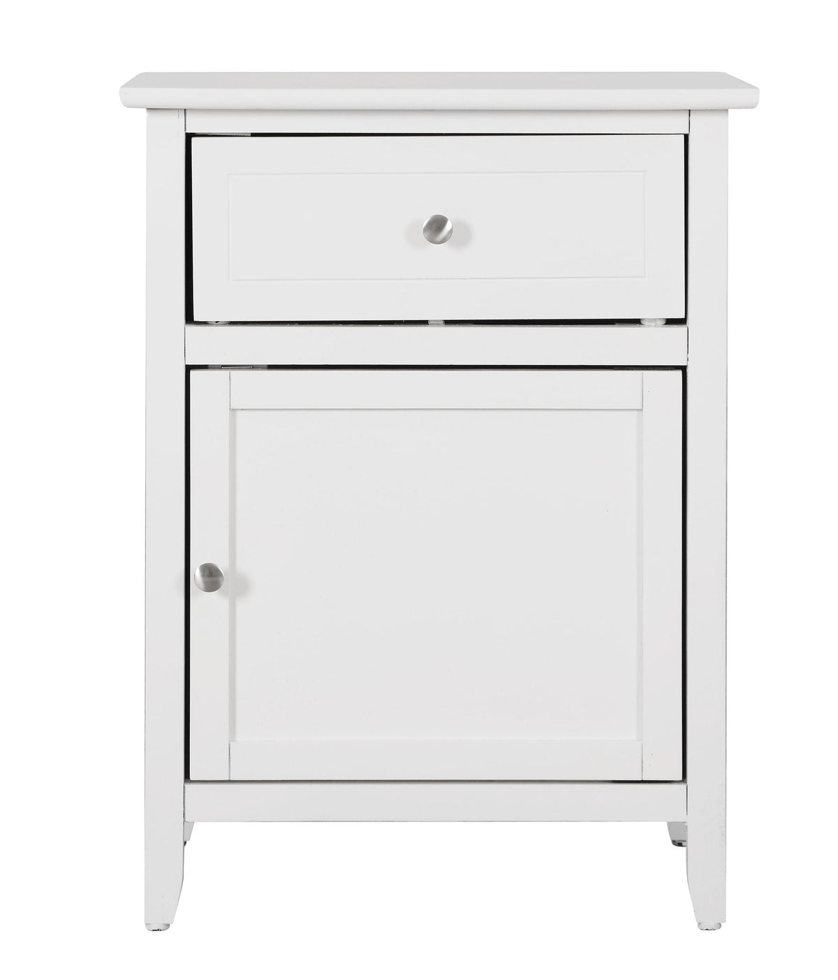 1 Drawer / 1 Door Nightstand with Durable Wood Construction - Multiple Colors