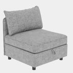 Modular Sectional Sofa with Storage - Chenille Upholstery