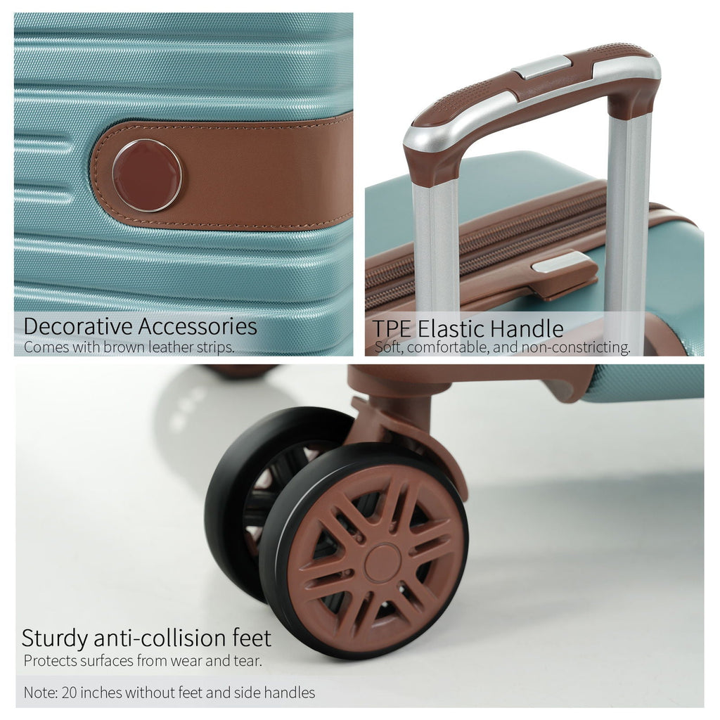 4 Piece Hard Shell Luggage Set with Spinner Wheels - Multiple Colors