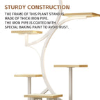 62" Tall Indoor Plant Stand with Grow Lights - 8 Tiered Shelf