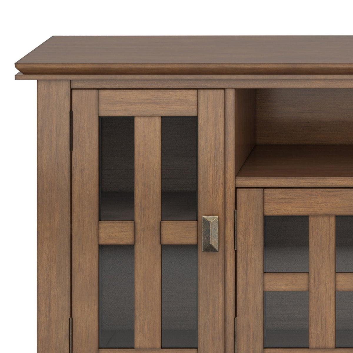 Rustic Natural Aged Brown TV Media Stand with Ample Storage - 72" Wide