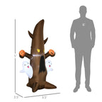 5FT Inflatable Halloween Ghost Tree with LED Lights - Brown