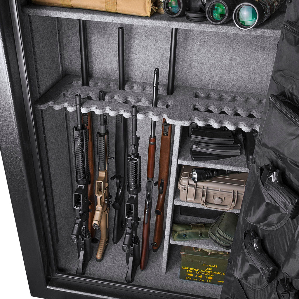 Tall Fireproof Protection Safe Vault with Solid Steel Construction - Black