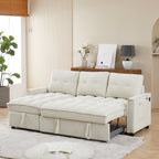 71.3" Reclining Sofa Bed with USB Ports - Chenille