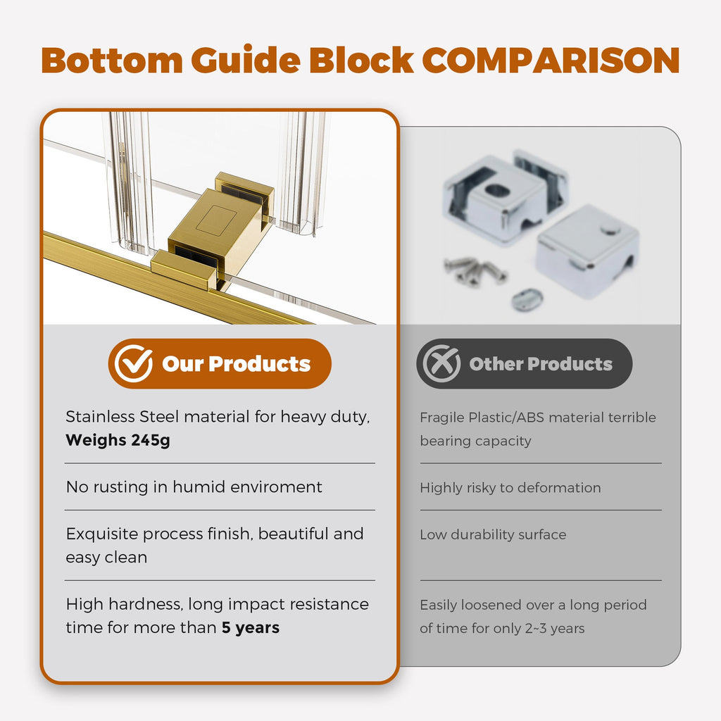 Frameless Double Sliding Soft-Close Shower Door - 56-60" Width x 76" Height