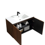 36-Inch Foldable Wall Cabinet with Snap-Fit Assembly - Matte Finish