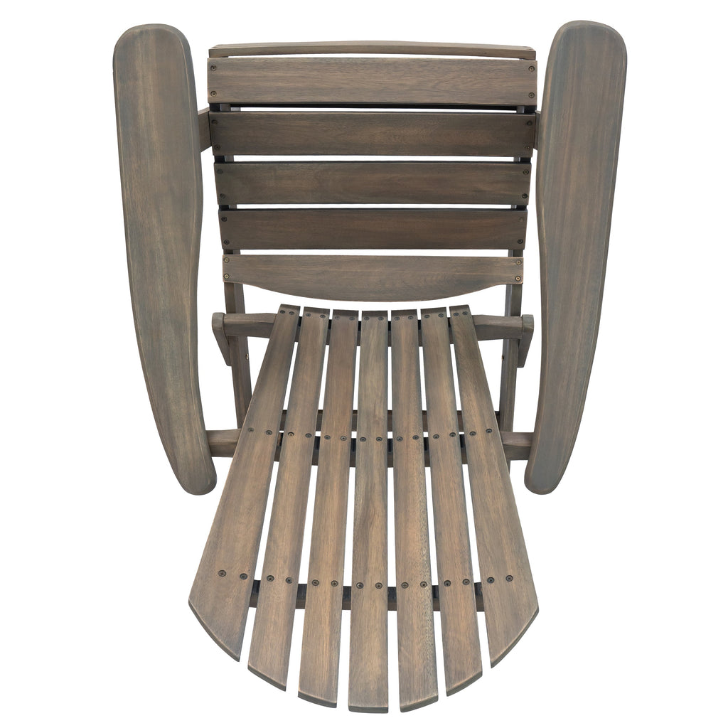 Malibu Adirondack Chair with Foldable Design - Gray