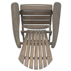 Malibu Adirondack Chair with Foldable Design - Gray