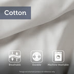 White King Comforter Set with Coastal Embroidery - 100% Cotton
