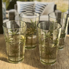 Palm Tree Design Acrylic Hi Ball Glasses with BPA-Free Durability - Clear