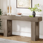 Extra Long Narrow Console Table with Open Storage Shelf - Dark Brown, Light Brown, or Dark Gray