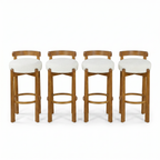 Elise Indoor Wooden Low Back Barstool