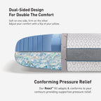 King Cooling Pillow with Dual Comfort - White