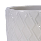 Ceramic Planter with Drainage Hole - White or Light Blue