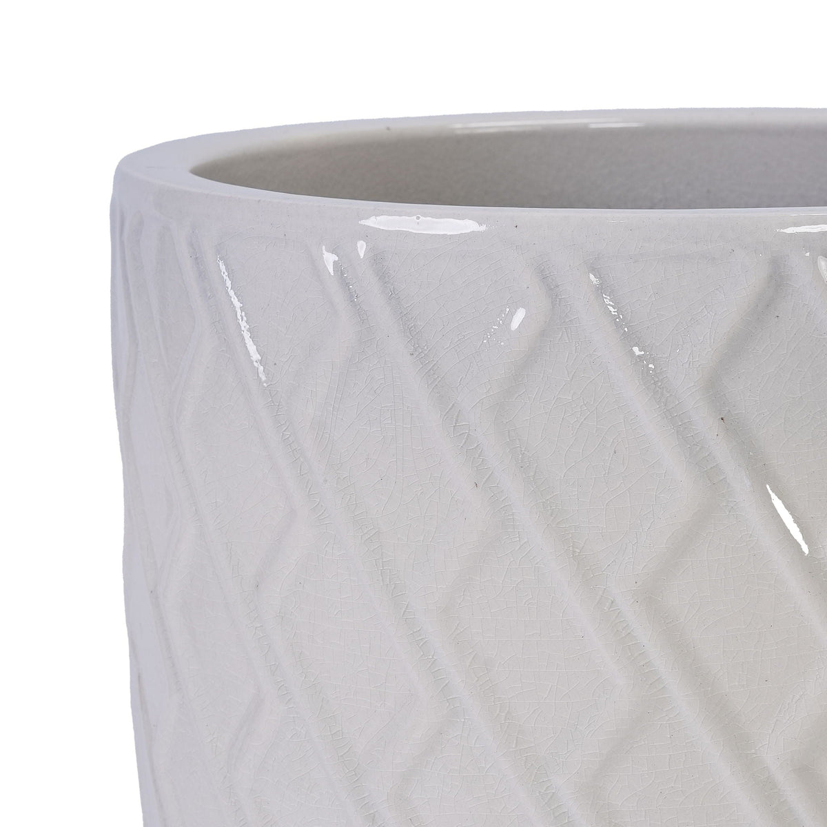 Ceramic Planter with Drainage Hole - White or Light Blue