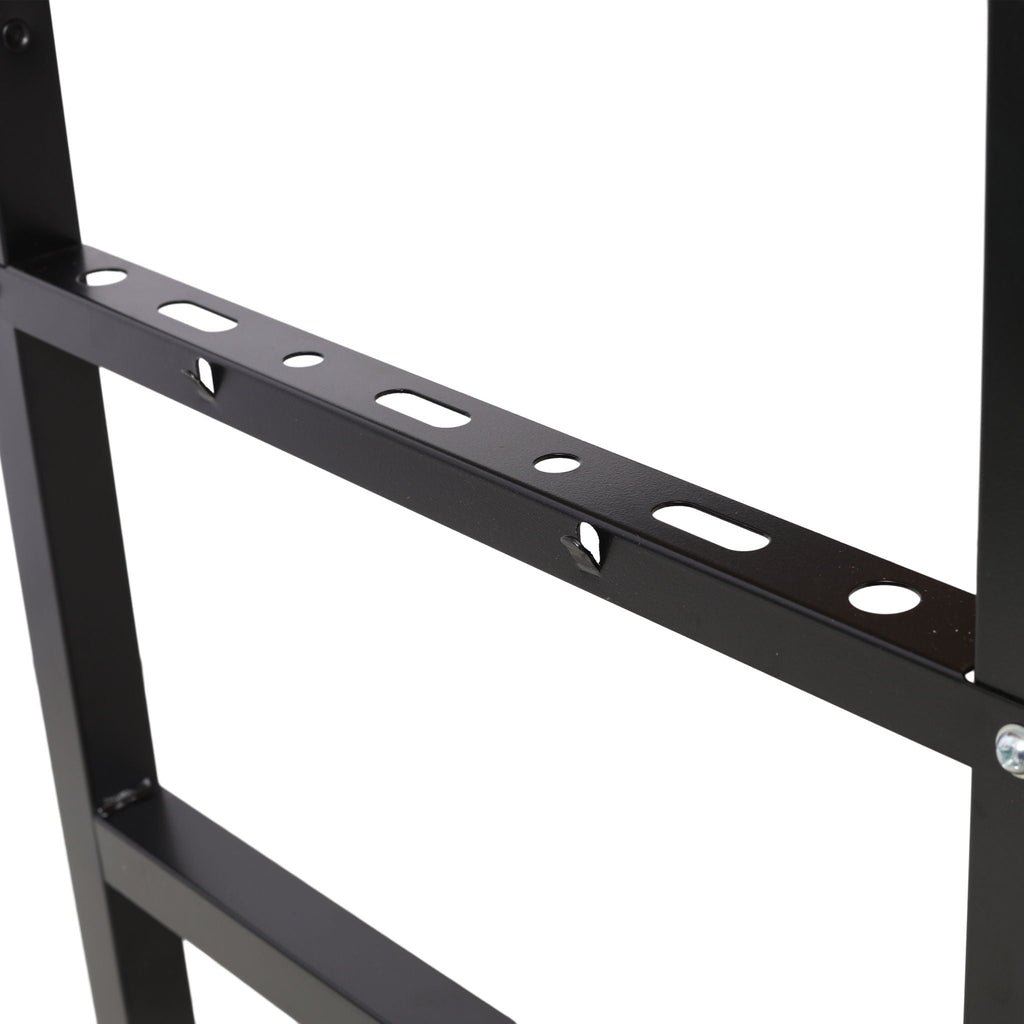 Portable Folding Work Table with Measuring Tape and Angle Finder - Black