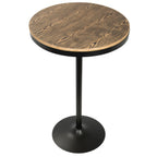 Industrial Adjustable Bar Dinette Table with Bamboo Top - Dark Brown or Light Brown