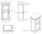 Pure White Single Door Wall Cabinet with Adjustable Shelf - White
