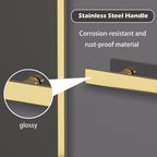 Frameless Sliding Shower Door with Soft-Close – Clear Tempered Glass
