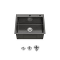 Stainless Steel Kitchen Sink with Single Bowl Undermount - Satin Finish