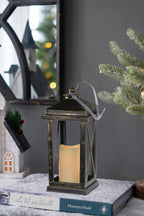 Black Lantern With LED Candle Set of 2 - Battery Operated