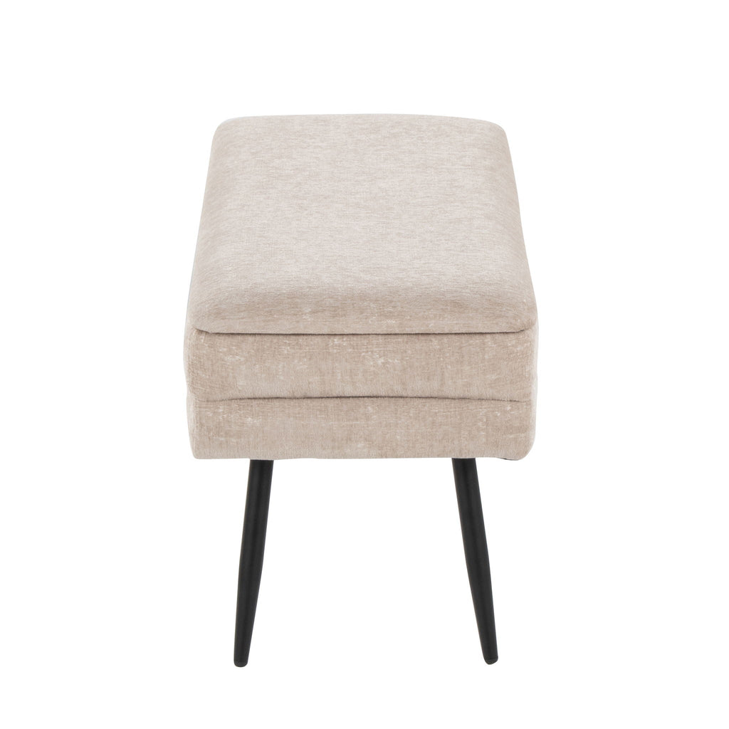 Contemporary Storage Bench with Removable Lid - Light Brown or Dark Brown