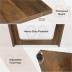 Executive Desk with Pedestal - Large Writing Workstation - Brown