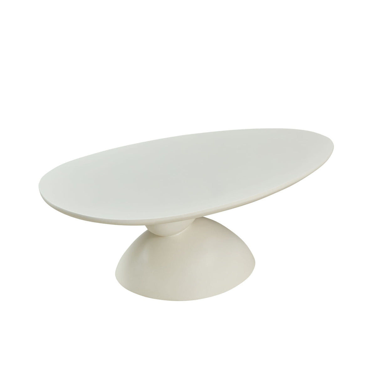 Lucky Stone Shaped Table with Sculptural Base – White, Black, or Gray