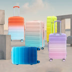 PC Spinner Wheel Luggage Set with 360° Wheels - Green + Yellow