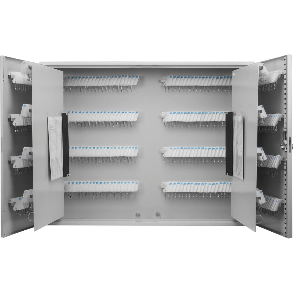 Adjustable Key Cabinet with Lock - Multiple Sizes, Gray or Black