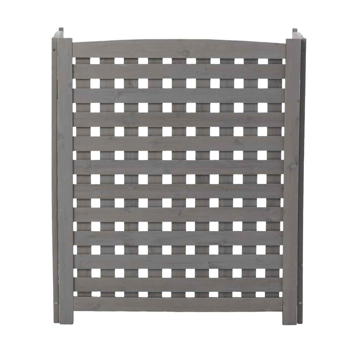 3 Panel Outdoor Air Conditioner Fence Screen with Solid Wood - Light Brown or Dark Gray