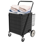 Bigger Super Jumbo Shopping Cart with Foldable Metal Frame - Metal