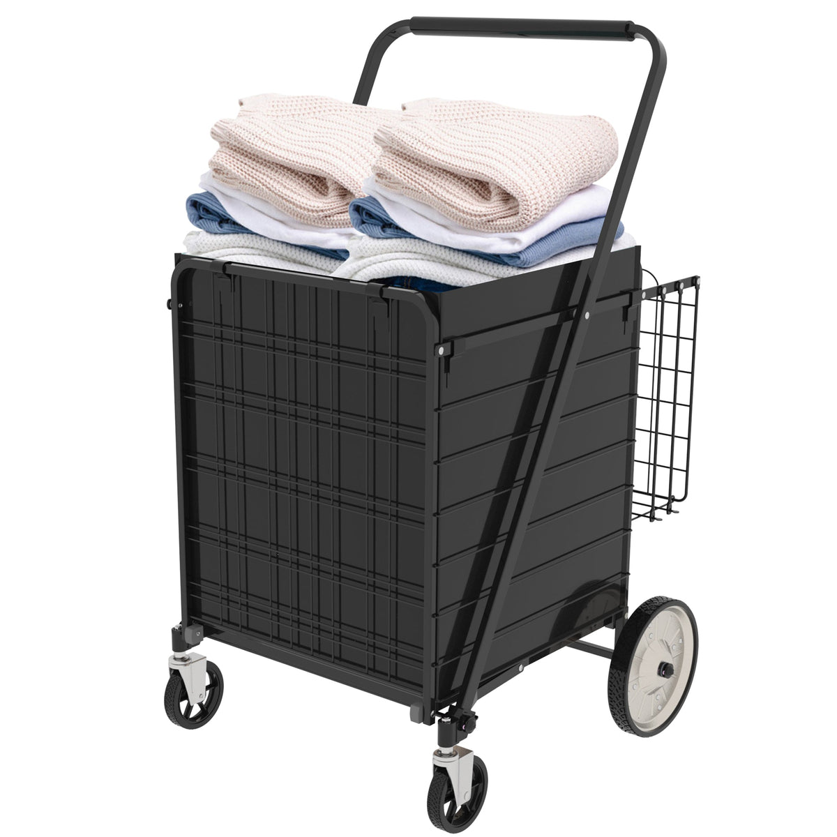 Bigger Super Jumbo Shopping Cart with Foldable Metal Frame - Metal