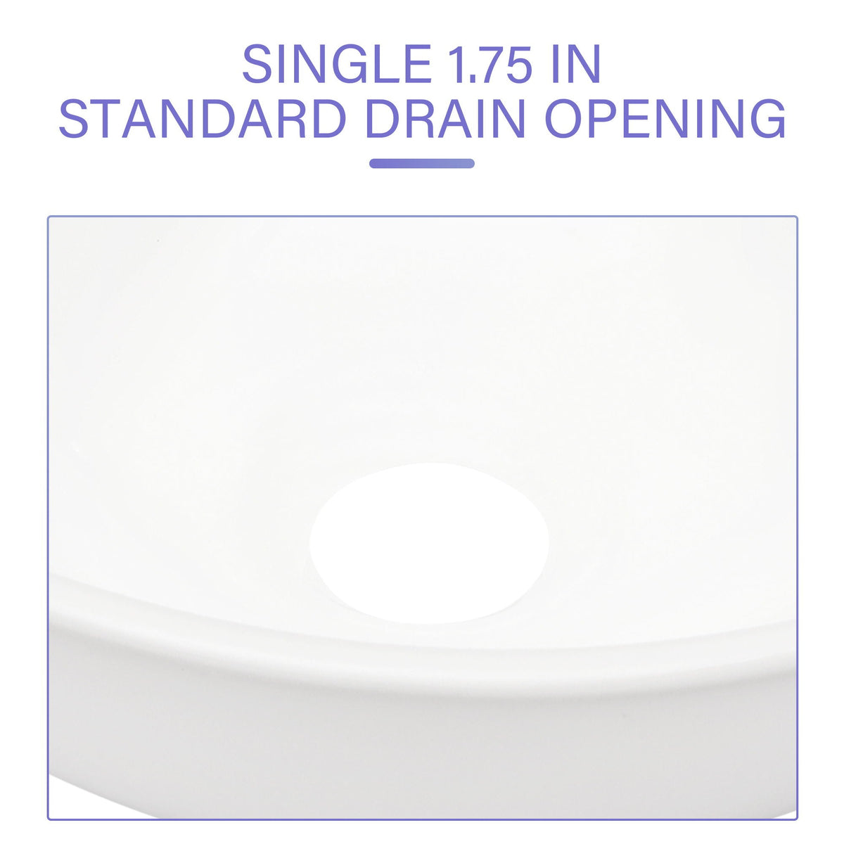 Modern Ceramic Circular Vessel Bathroom Sink with Stain Resistant Finish - White