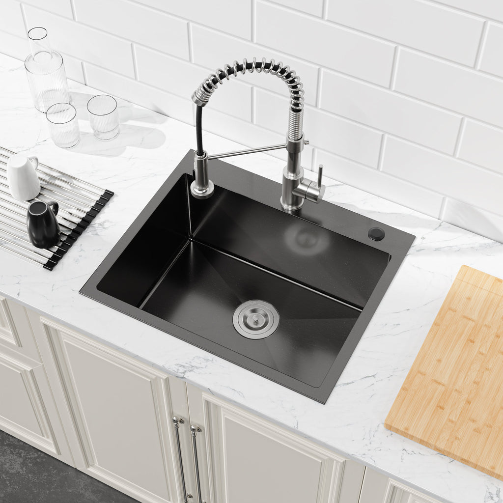 Stainless Steel Kitchen Sink with Single Bowl Undermount - Satin Finish