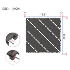 Durable Plastic Interlocking Deck Tiles with Waterproof Design - Dark Gray or Brown