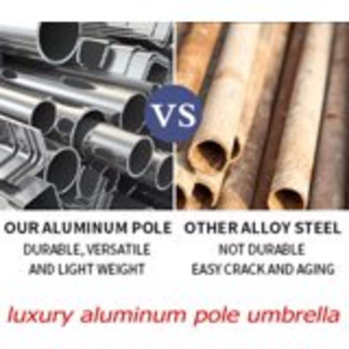 Rectangular Patio Umbrella with Crank Tilt - UV-Resistant Canopy