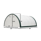 Single Truss Arch Storage PE Shelter - White