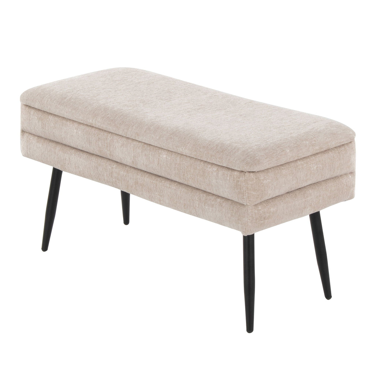 Contemporary Storage Bench with Removable Lid - Light Brown or Dark Brown
