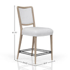 Counter Height Stools with Upholstered Seat - Sand (Set of 2)