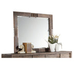 Reclaimed Oak Mirror with Beveled Glass - Oak