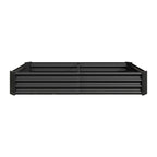 Metal Raised Garden Bed 6x3x1 Ft with Open Base - Silver